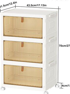 Closet Organizer Storage 93QT 3 Pack Stackable Storage Bins